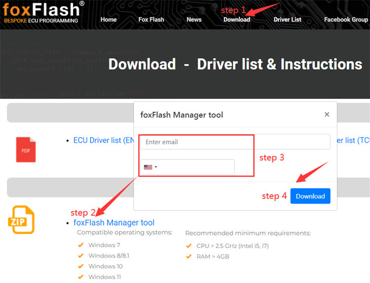 foxflash software download install register activate 2