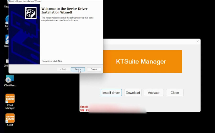 new kt200 software download install register activate 10