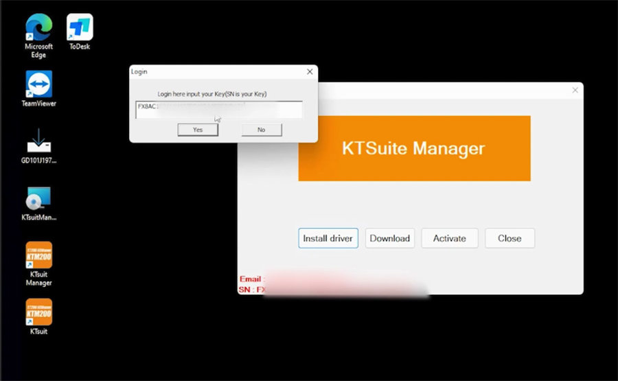 new kt200 software download install register activate 11