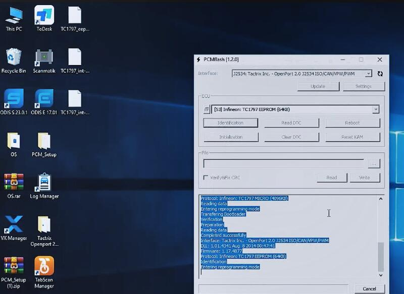 godiag ecu adapter and openport read ford sid208 11