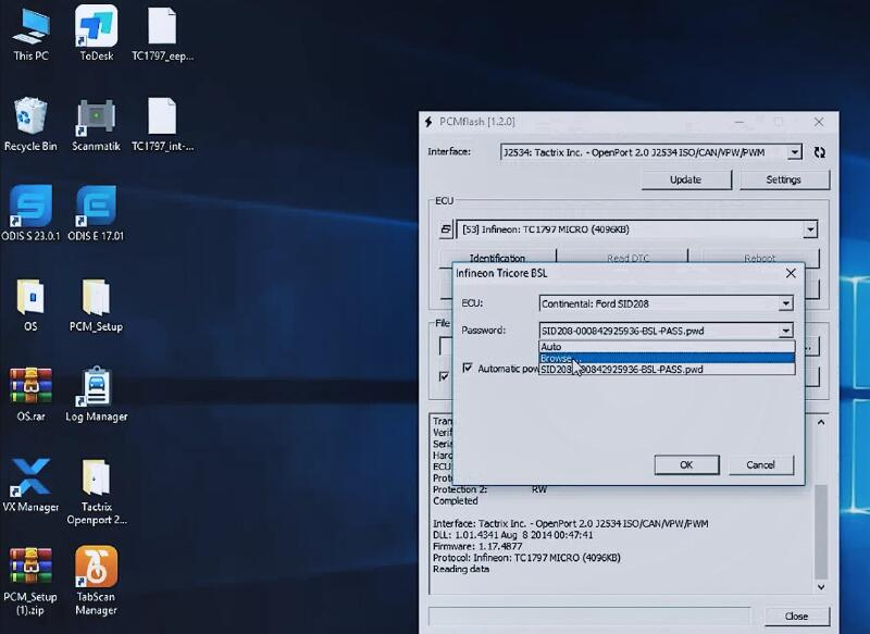 godiag ecu adapter and openport read ford sid208 8