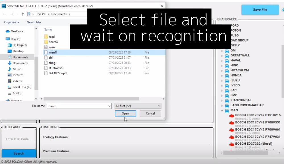 how to use ecudesk software for scr off 6