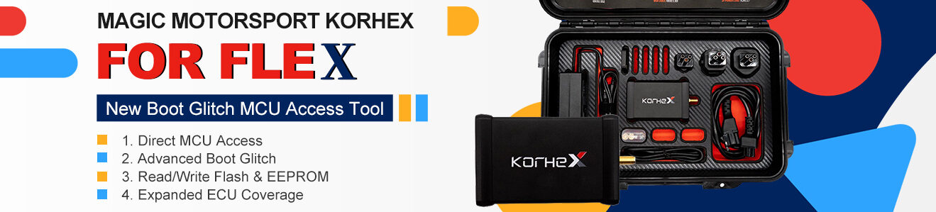 magic motorsport korhex boot glitch and mcu access tool for flex